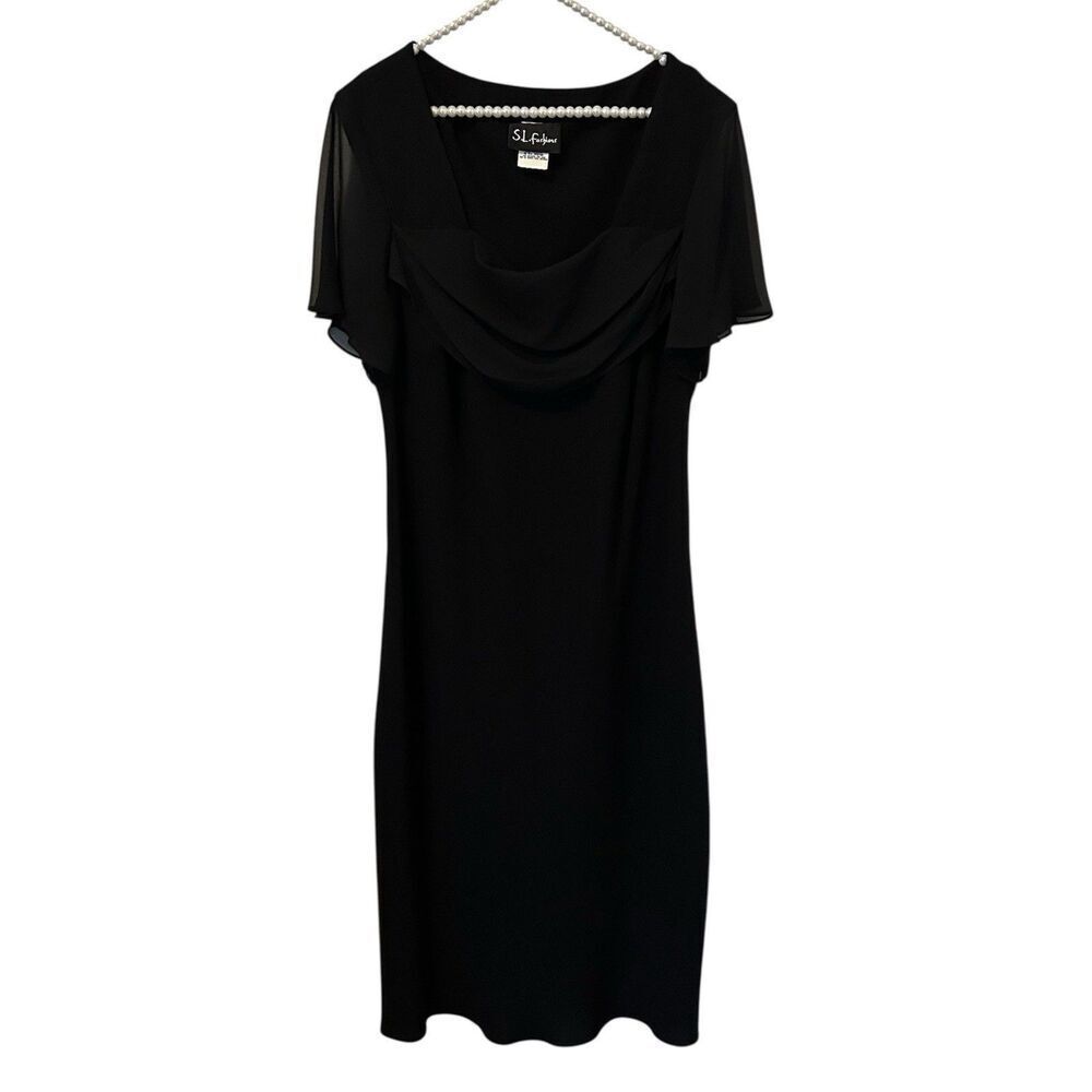 S.L. Fashions Women's Black‎ Evening Dress Size 20W Vintage Cocktail Classic